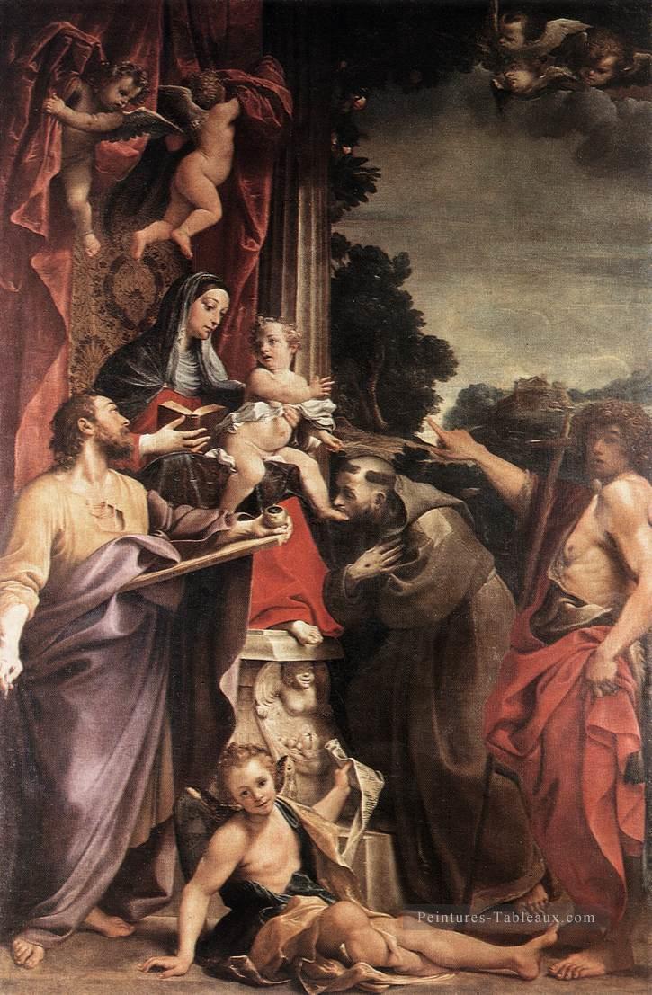 Madonna en l’honneur de St Matthew Baroque Annibale Carracci Peintures à l'huile